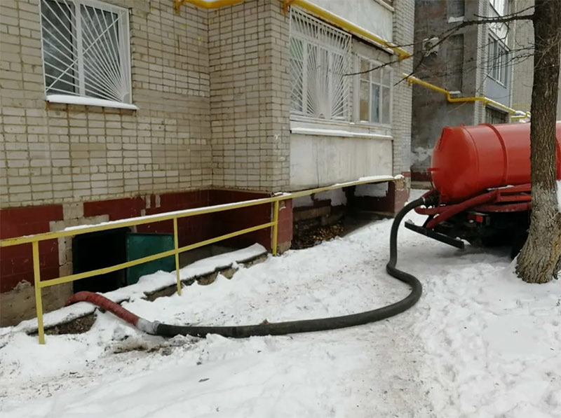 Откачка воды из гаража  Пущино